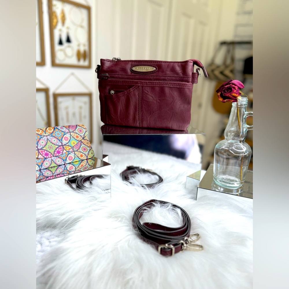Rosetti Burgundy Mini Crossbody Bag/Shoulder Bag